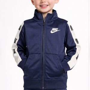 Nike Kids Navy Blue Zip Up Track Jacket 4–5 Years Athletic Sportswear